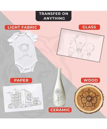 Raimarket 112 Pcs Black Carbon Paper for Tracing On Fabric, Wood, and Sewing - Includes 5 Tracing Paper for Sewing Patterns, Pencil, Lead Box, Stylus - A4 Size Graphite Transfer Paper - Buy Online on SooperMarket.com