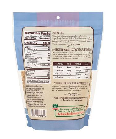 Bob's Red Mill Steel Cut Oats - Gluten Free Whole Grain 24 oz (680 g) - Buy Online on SooperMarket.com