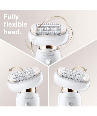 Braun Silk- pil 9 Flex Epilator with Electric Shaver & Trimmer - White/Gold | UK 2 Pin Plug | Women's Gift Set - Buy Online on SooperMarket.com