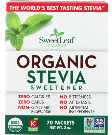 SweetLeaf Organic Stevia Sweetener (70 ct)