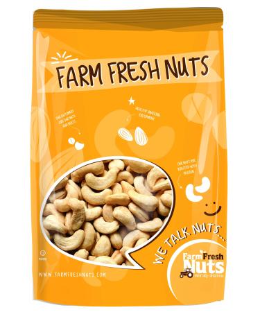 Dry Roasted Cashews Himalayan Salted (2 Lbs.) - Baked in Small Batches for Added Freshness - Oven Roasted to Perfection without Oil - Farm Fresh Nuts Brand 2 Pound (Pack of 1)