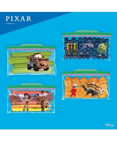 Ziploc Snack Bags with Grip 'n Seal Technology - 66 Count, Pixar Designs | On-the-Go Freshness, Easy Open/Close - Buy Online on SooperMarket.com