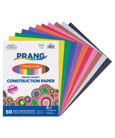 Prang (Formerly SunWorks) Construction Paper  10 Assorted Colors  9 x 12  50 Sheets