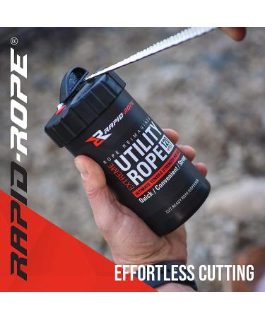 Rapid Rope Canister (Orange) - 120ft 1100lb Tested Nylon Paracord for Hiking, Camping, Survival & Climbing - All Purpose Outdoor Rope - Buy Online on SooperMarket.com