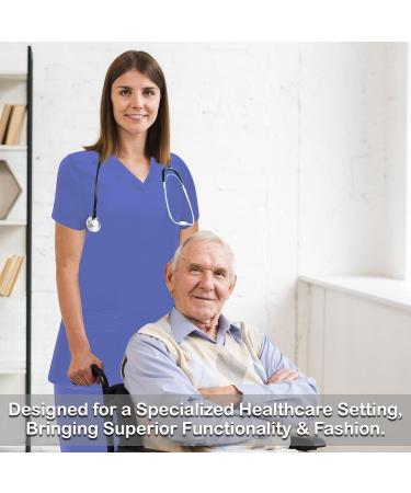 Comfortable and Durable Bahoki Essentials Scrub Set - Ideal for Nurses - Ceil Blue X-Small - Buy Online on SooperMarket.com