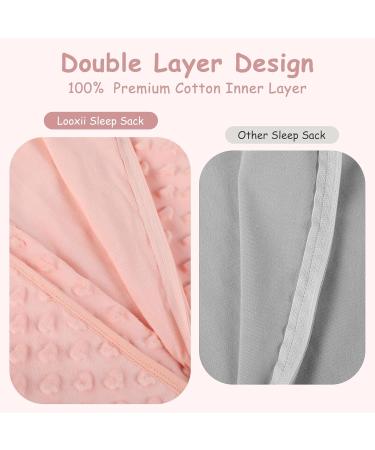 Looxii Baby Sleeping Bag 1.5TOG Cotton Soft Newborn Sleepsack Unisex Baby Wearable Blanket 12-18 Months (Pink & Apricot) - Buy Online on SooperMarket.com