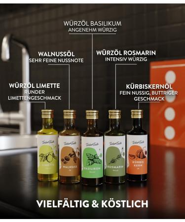 Timber Taste Vinegar & Oil Gift Set for Women | 5 Exquisite Essential Cooking Oils | Perfect Mother's Day Gift for Spicy Cooking | Kochbox Cook Set - Buy Online on SooperMarket.com