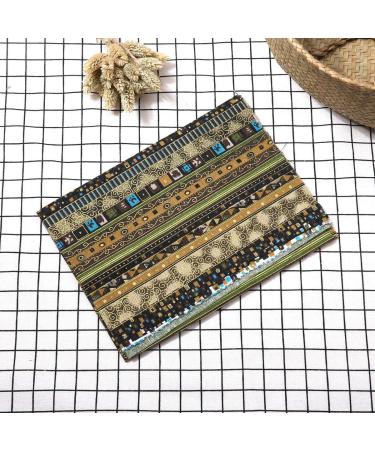 HAPYLY Pack of 4 Assorted Cotton and Hemp Pre-Cut Fat Quarters Quilt Fabric 50x70CM - Multicolor - Buy Online on SooperMarket.com