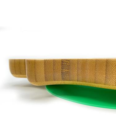 Eco Health Kitten Bamboo Baby Plate - Non-Toxic Suction Cup Toddler Plate for Baby Weaning - Cool to The Touch - Green - Buy Online on SooperMarket.com