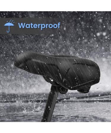 BRGOOD Men's Bike Seat - Waterproof with Dual Shock Absorbing Balls, Memory Foam Padding - Universal Fit for Exercise Bike/Cruiser - 10.2x8.2 inches - Buy Online on SooperMarket.com