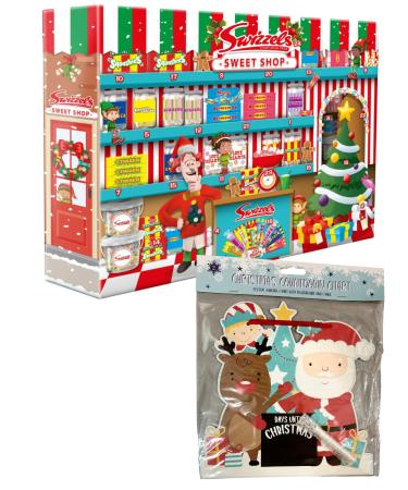 Swizzels Sweets Advent Calendar 2023 - Countdown to Christmas with Family Favourites Sweet For Kids Boys Girls - Refresher Bars Squashies Love Hearts Drumstick Fizzers Parma Violets Sweet Gifts