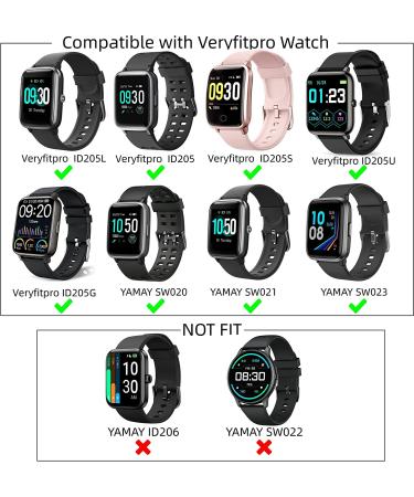 6-Pack Watch Bands for Veryfitpro ID205L/G/S, Willful ID205L/SW020/SW023 - Replacement Bands for Men & Women (Large) - Buy Online on SooperMarket.com