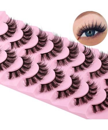 Fairy Lashes Mink Natural False Eyelashes Fluffy Lashes That Look Like Extensions D Curl Cat Eye Eyelashes (Geeneiya 09B)