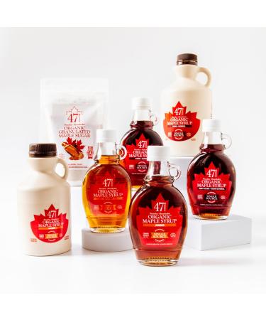 47 North Canadian Organic Maple Syrup Grade A Golden 250g - Single Source, 100% Pure (1 Bottle) - Buy Online on SooperMarket.com