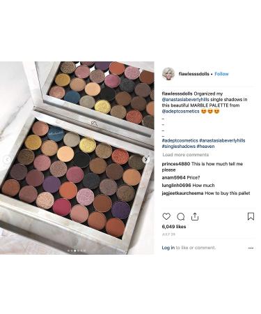 Extra Large Marble Magnetic Makeup Palette - Holds 70 Standard Eyeshadows - Depot Highlighters, Blushes, Powders - Buy Online on SooperMarket.com