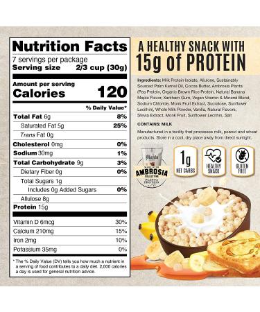 Keto Cereal - High Protein Low Carb Banana Maple French Toast | Gluten Free Healthy Breakfast â€“ 7 Servings - Buy Online on SooperMarket.com