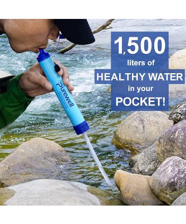 Purewell Outdoor Water Filter - Personal Filtration Straw for Camping & Hiking - Buy Online on SooperMarket.com