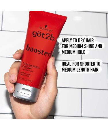 Got2b Boosted Thickening Cream 6 oz - Add Volume and Texture to Your Hair - Buy Online on SooperMarket.com