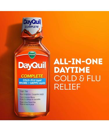 Vicks DayQuil COMPLETE Cold Flu & Congestion Liquid Medicine 236 mL 236 ml (Pack of 1) - Buy Online on SooperMarket.com