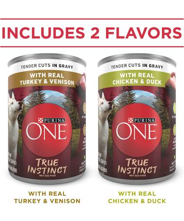 Purina ONE SmartBlend True Instinct Adult Canned Wet Dog Food Variety Pack - Turkey & Chicken 12 ct. 13 oz (Pack of 12) Gravy - Best for Dogs - Buy Online on SooperMarket.com