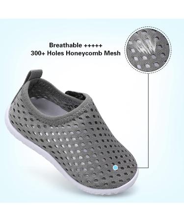 Kids Toddler Water Shoes | Barefoot Swim Beach Aqua Shoes for Boys & Girls | Quick Dry Outdoor Sports Shoes | Size 7-7.5 - Ty2 Bmeshgreyn - Buy Online on SooperMarket.com