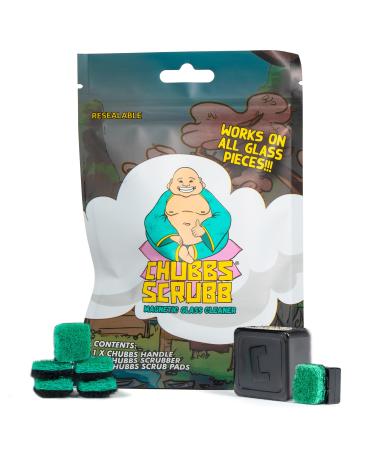 Chubbs Scrubb Magnetic Glass Cleaner Kit - Cleans and Restores Within Minutes | Cleans Hard-To-Reach Stains | Works on Glass Ceramic Metal Pieces of All Shapes and Sizes | Magnet Glass Cleaner