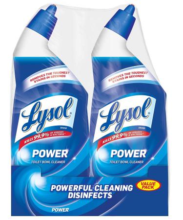 Lysol Power Toilet Bowl Cleaner Value Pack 2 Count (Pack of 3) TOTAL OF 6 BOTTLES