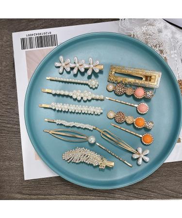 Meihayi 20 PCS Pearl Hair Clips Set - Fashion Acrylic Resin Barrettes for Women - Stylish Hairpins for Party & Wedding Styling - Buy Online on SooperMarket.com