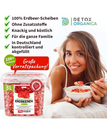 Organic Freeze-Dried Strawberries 300g | 100% Natural No Additives High-Quality Detox Fruits - Buy Online on SooperMarket.com