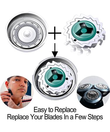 SH60/72 Replacement Heads for Philipss Norelco Shaver 6000 Series - Compatible with S6810, S6820, S6850, S6880/81 - Buy Online on SooperMarket.com
