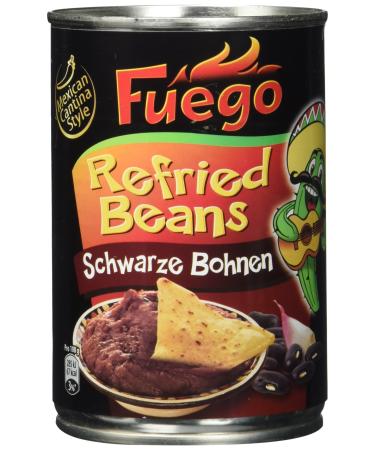 Fuego Refried Black Beans pack of 6 (6 x 430 g) Black Beans 430 g (pack of 6)