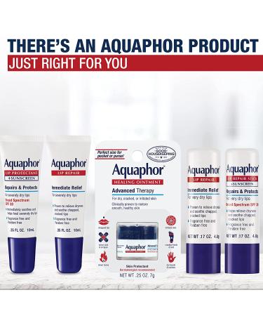Aquaphor Lip Repair Stick - Immediate Relief 2 Pack | 0.17 oz (4.8 g) - Moisturizing & Soothing - Buy Online on SooperMarket.com