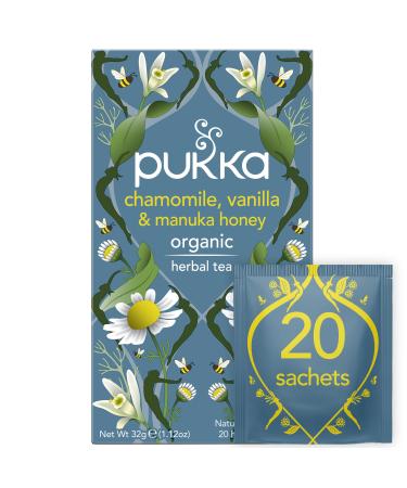 Pukka Chamomile Vanilla & Manuka Honey 20 Herbal Tea Sachets 32g