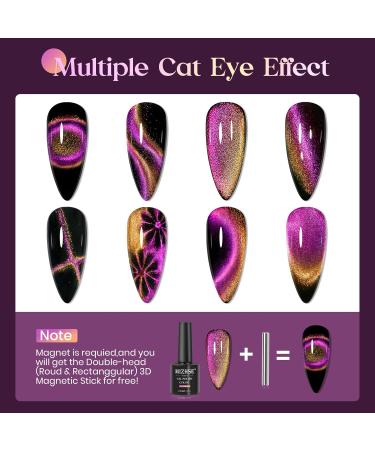 MIZHSE Glitter Nail Polish Cat Eye 9D Gel Nail with Magnetic Stick Soak-Off UV LED Gel Polish Discoloration Manicure DIY Gel Nail Polish 10ml*1 - Buy Online on SooperMarket.com