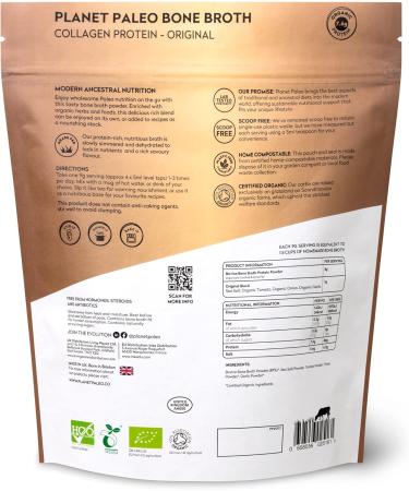Organic Bone Broth Collagen Protein - Original (450g) | Premium Quality Supplements - Buy Online on SooperMarket.com