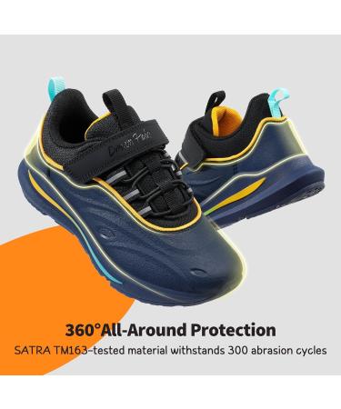 Dream Pairs Kids Sneakers - Waterproof Sports Shoes for Boys & Girls Breathable Running & Fitness Shoes with Velcro Size 32 EU - Dark Blue/Black - Buy Online on SooperMarket.com