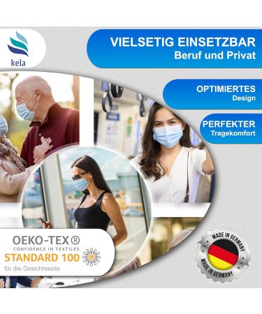 Kela OP Mask 500x - Premium Blue Medical Masks Made in Germany | Oeko-Tex Certified | MNS Type IIR Disposable Respiratory Protection - Buy Online on SooperMarket.com