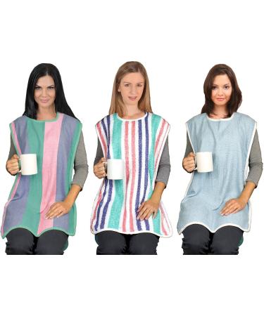 Long Length Adult Bibs - 3 Pack