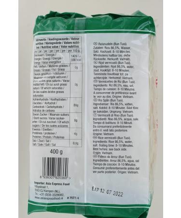 Buy Bamboo Tree Fresh Rice Vermicelli (2 x 400g) - Authentic Asian Noodles for Fast Shipping Internationally - Buy Online on SooperMarket.com