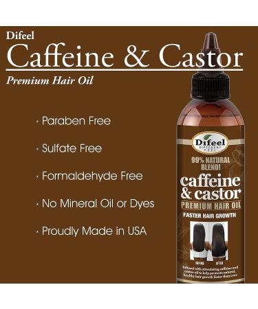 Difeel 99% Natural Premium Hair Oil - Caffeine & Castor for Fastest Hair Growth - 8 oz - Buy Online on SooperMarket.com