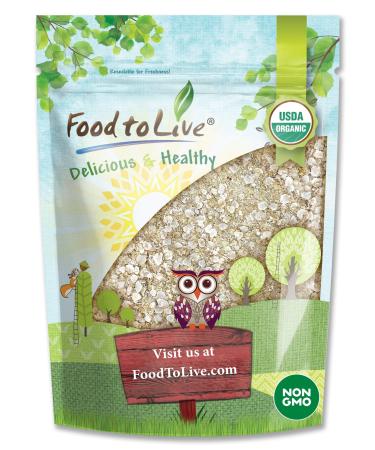 Organic White Quinoa Flakes, 1 Pound - Non-GMO Pressed Quinoa Seeds, Vegan, Kosher, Bulk, High in Protein, Riboflavin, and Phosphorus. Great for Cooking, Baking, Oatmeal, Breakfast Cereals 1 Pound (Pack of 1)