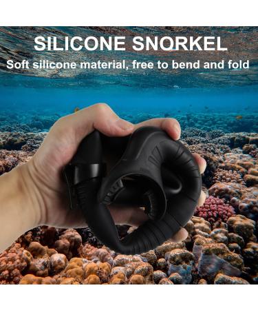 Silicone Snorkel for Diving and Underwater Activities - Black - Buy Online on SooperMarket.com