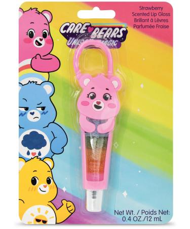iscream Care Bears Cheer Bear Classic Tube Sparkle Lip Gloss  Strawberry Scent