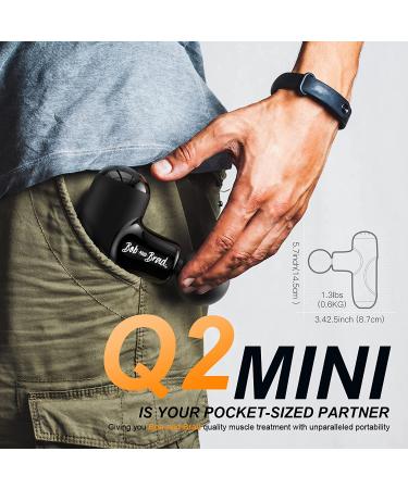 BOB AND BRAD Q2 Mini Massage Gun: Portable Pocket-Sized Percussion Massager with Carry Case - Buy Online on SooperMarket.com