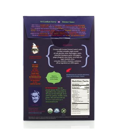 Organic Sri Lankan Curry Sauce - Vegan & Dairy Free | Quick Meal | 8.8 oz Pouch - Buy Online on SooperMarket.com
