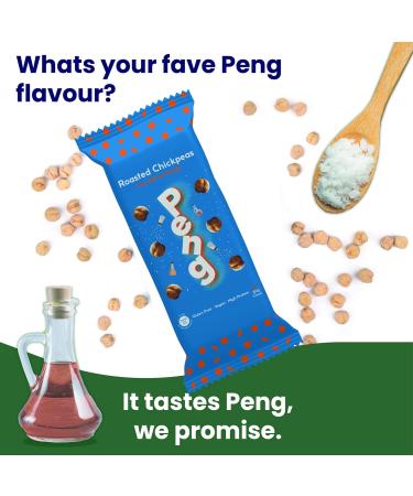 Peng Roasted Chickpeas Snack (6 x 30g) - Plant-Based High Protein Sea Salt & Vinegar Flavor - Buy Online on SooperMarket.com
