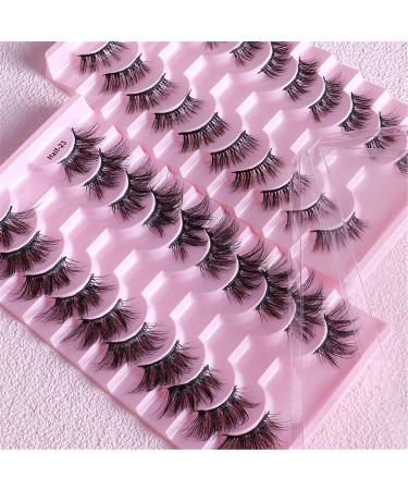 Eyelash Package Trays High Imitation 10 Pairs of Half Eye Eyelashes Grafting Eyelashes Curling Eyelashes Small Eyelash Curler C One Size - Buy Online on SooperMarket.com