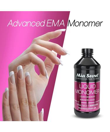 Mia Secret 16 oz Liquid Monomer - Professional EMA Acrylic Nail Liquid for Acrylic Powder - Clear Nail Monomer Liquid - Buy Online on SooperMarket.com