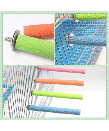 6Pcs Wood Bird Scrub Perch Platform Funny Bird Paw Grinding Stick Wooden Love Bird Parrot Perches Stand Colorful Bird Cage Grinding Perch for Parrot Toy (Random Color) - Buy Online on SooperMarket.com