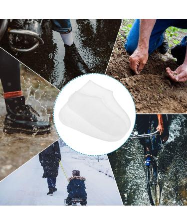 Foldable Waterproof Silicone Shoes Cover - Reusable Non-Slip Overshoes for Outdoor Rain and Snow - White, Size L - Buy Online on SooperMarket.com
